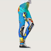 Lebhaftes Schildkrötenriff Leggings (Rechts)