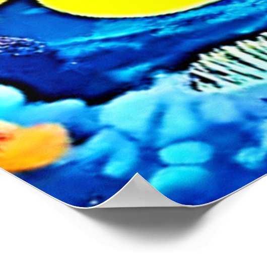 Lebhaftes Schildkrötenriff Poster (Ecke)