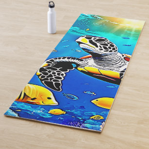 Lebhaftes Schildkrötenriff Yogamatte