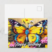 Lebhaftes, schönes Schmetterlingsdesign Postkarte (Vorne/Hinten)