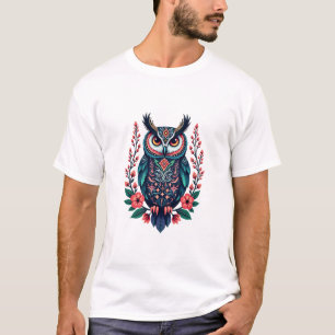 Lebhaftes Schüssel mit Blumendetails T-Shirt