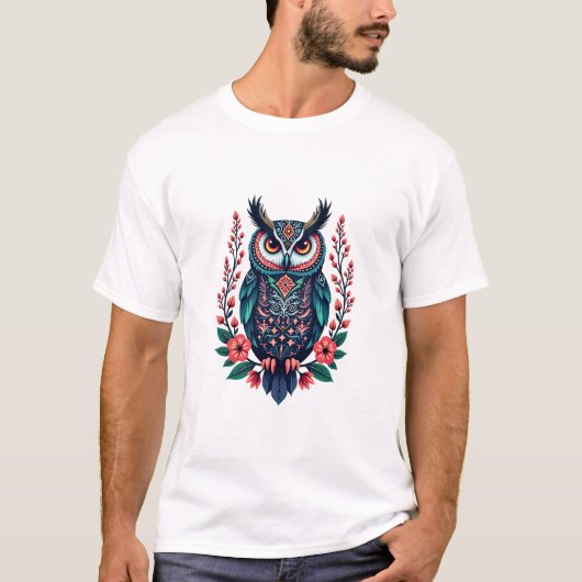 Lebhaftes Schüssel mit Blumendetails T-Shirt (Vorderseite)