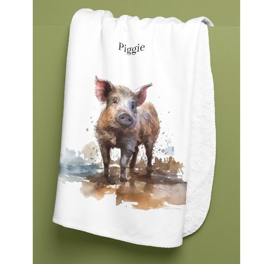 Lebhaftes Schwein, Brauch Fleecedecke