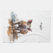 Lebhaftes Schwein, Brauch Geschirrtuch (Horizontal)