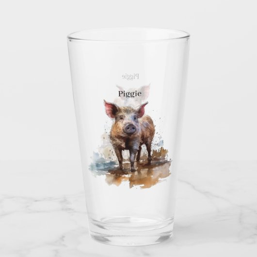 Lebhaftes Schwein, Brauch Glas (Vorderseite)