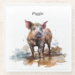 Lebhaftes Schwein, Brauch Glasuntersetzer