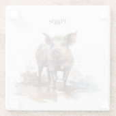 Lebhaftes Schwein, Brauch Glasuntersetzer (Rückseite)