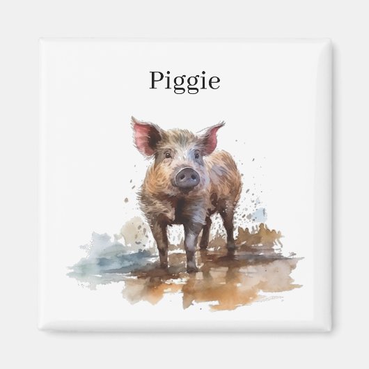 Lebhaftes Schwein, Brauch Magnet (Vorne)