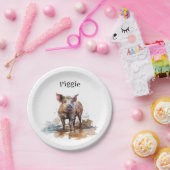 Lebhaftes Schwein, Brauch Pappteller (Party)