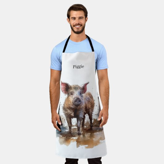 Lebhaftes Schwein, Brauch Schürze (Getragen)