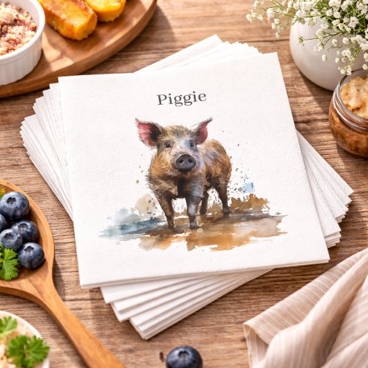 Lebhaftes Schwein, Brauch Serviette