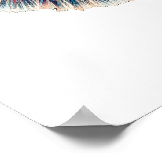 Lebhaftes Schwimmfisch-Design Poster (Ecke)