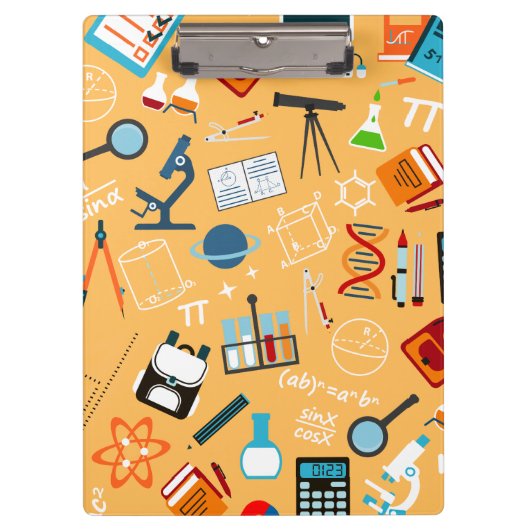 Lebhaftes Science Design perfekt für Klasse und St Klemmbrett (Vorderseite)