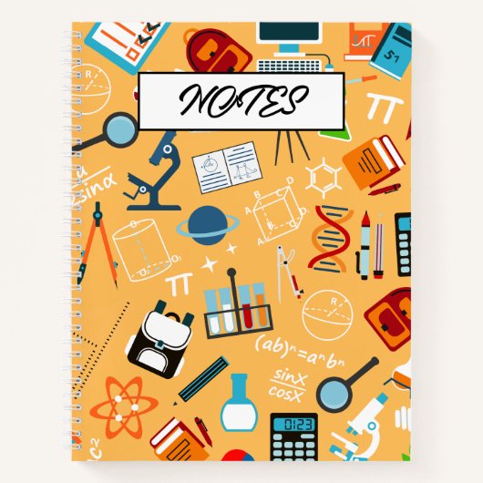 Lebhaftes Science Design perfekt für Klasse und St Notizblock (Vorderseite)