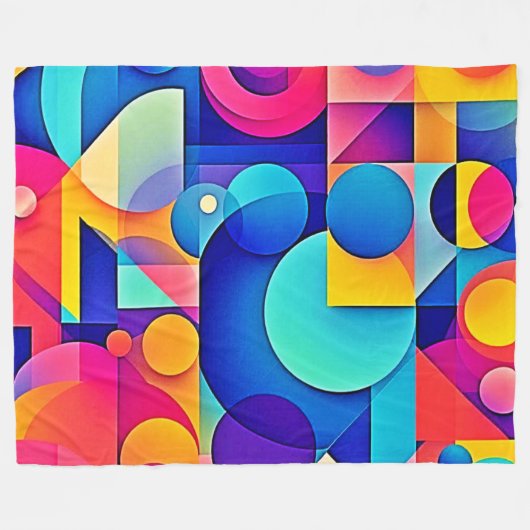 Lebhaftes Shape Play Fleecedecke (Vorderseite (Horizontal))