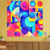 Lebhaftes Shape Play Leinwanddruck (Insitu (Wohnzimmer))