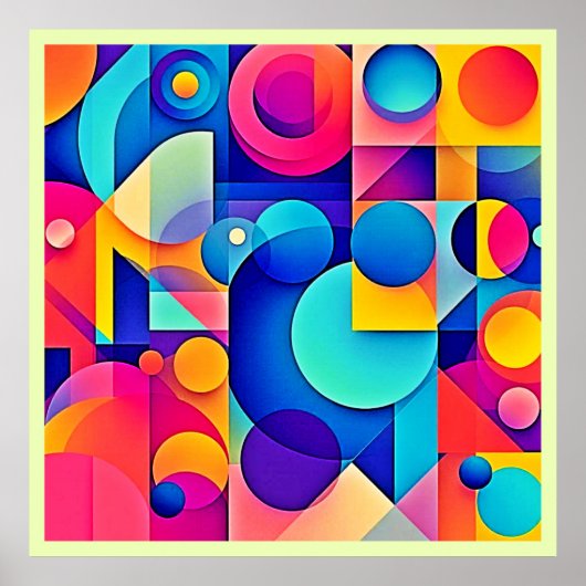 Lebhaftes Shape Play Poster (Vorne)