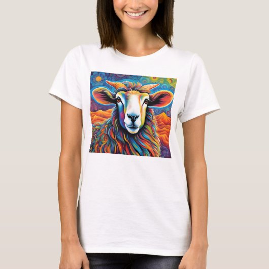 Lebhaftes Sheep-T-Shirt T-Shirt (Vorderseite)
