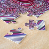 Lebhaftes Shiny Groovy Trippy Spiraling Fraktal Ar Puzzle (Seite)