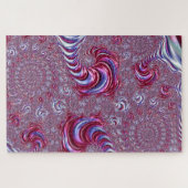 Lebhaftes Shiny Groovy Trippy Spiraling Fraktal Ar Puzzle (Horizontal)