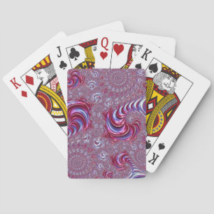 Lebhaftes Shiny Groovy Trippy Spiraling Fraktal Ar Spielkarten