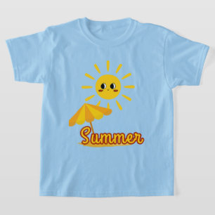 Lebhaftes Sommersonnendesign T-Shirt