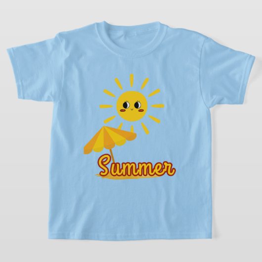 Lebhaftes Sommersonnendesign T-Shirt (Ablage )