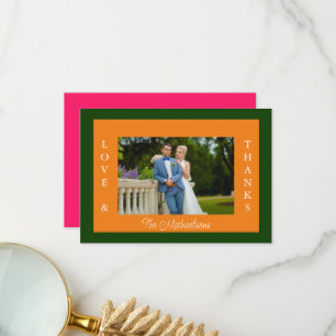 Lebhaftes Sonnenaufgang Minimalistisch Mix & Match Dankeskarte