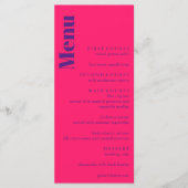 Lebhaftes Sonnenaufgang Minimalistisch Mix & Match Menükarte (Vorderseite)