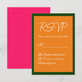 Lebhaftes Sonnenaufgang Minimalistisch Mix & Match RSVP Karte