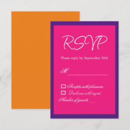 Lebhaftes Sonnenaufgang Minimalistisch Mix & Match RSVP Karte