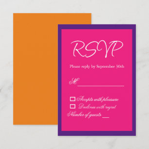 Lebhaftes Sonnenaufgang Minimalistisch Mix & Match RSVP Karte