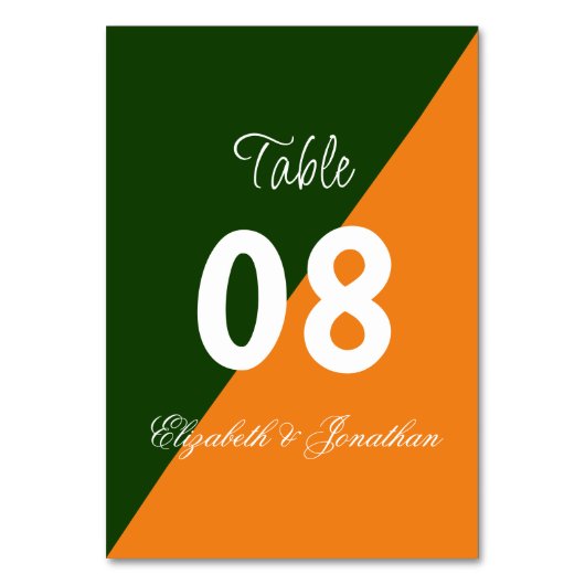 Lebhaftes Sonnenaufgang Minimalistisch Mix & Match Tischnummer (Vorderseite)