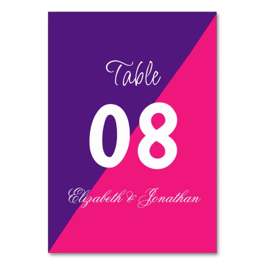 Lebhaftes Sonnenaufgang Minimalistisch Mix & Match Tischnummer (Vorderseite)