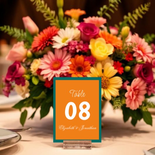 Lebhaftes Sonnenaufgang Minimalistisch Mix & Match Tischnummer