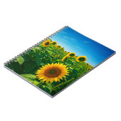 Lebhaftes Sonnenblumen-Foto Notizblock (Linke Seite)