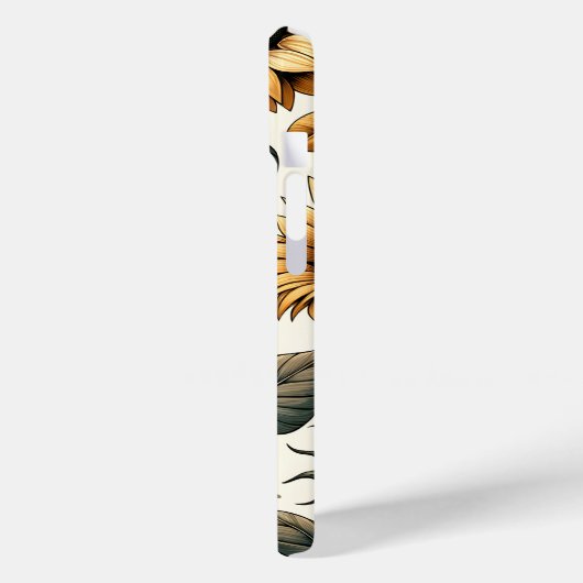 Lebhaftes Sonnenblumenmuster Case-Mate iPhone Hülle (Rückseite / Links)