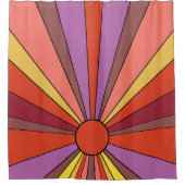 Lebhaftes Sonnenuntergang-Design Duschvorhang (Vorderseite)