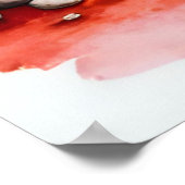 Lebhaftes Sonnenuntergang mit einsamen Bäumen Poster (Ecke)