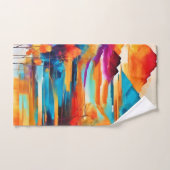 Lebhaftes Sonnenuntergangsbild Badhandtuch Set (Handtuch)