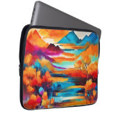 Lebhaftes Sonnenuntergangsbild Laptopschutzhülle (Vorne Rechts)