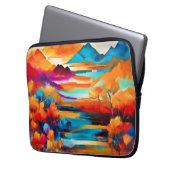 Lebhaftes Sonnenuntergangsbild Laptopschutzhülle (Vorderseite Links)