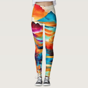 Lebhaftes Sonnenuntergangsbild Leggings