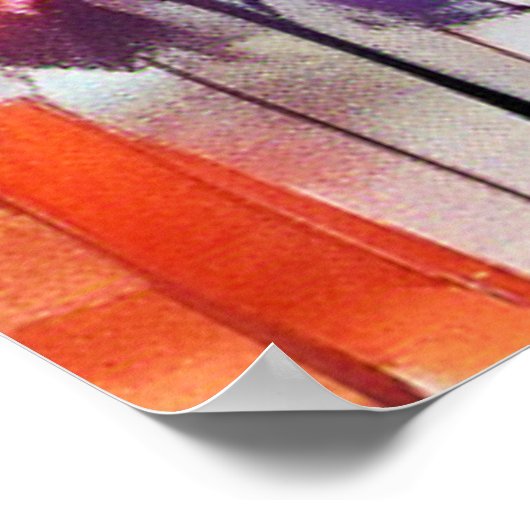 Lebhaftes Sonnenuntergangsbild Poster (Ecke)