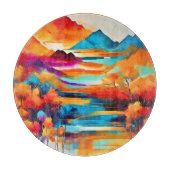 Lebhaftes Sonnenuntergangsbild Schneidebrett (Vorderseite)