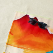 Lebhaftes Sonnenuntergangsbild Strandtuch (Beispiel)