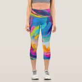Lebhaftes Spektrum Capri Leggings (Vorderseite)