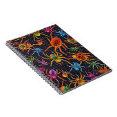 Lebhaftes Spider Web-Notebook - Farbiges Design Notizblock (Rechte Seite)