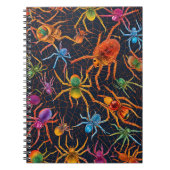 Lebhaftes Spider Web-Notebook - Farbiges Design Notizblock (Vorderseite)