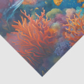 Lebhaftes, spielerisches, von der KI generiertes D Seidenpapier (Detail)